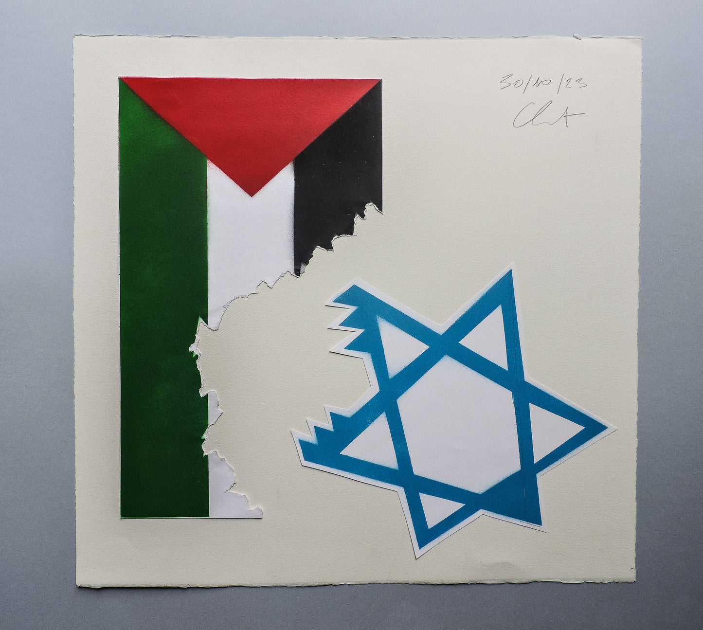 Free Palestine - Stencil collage